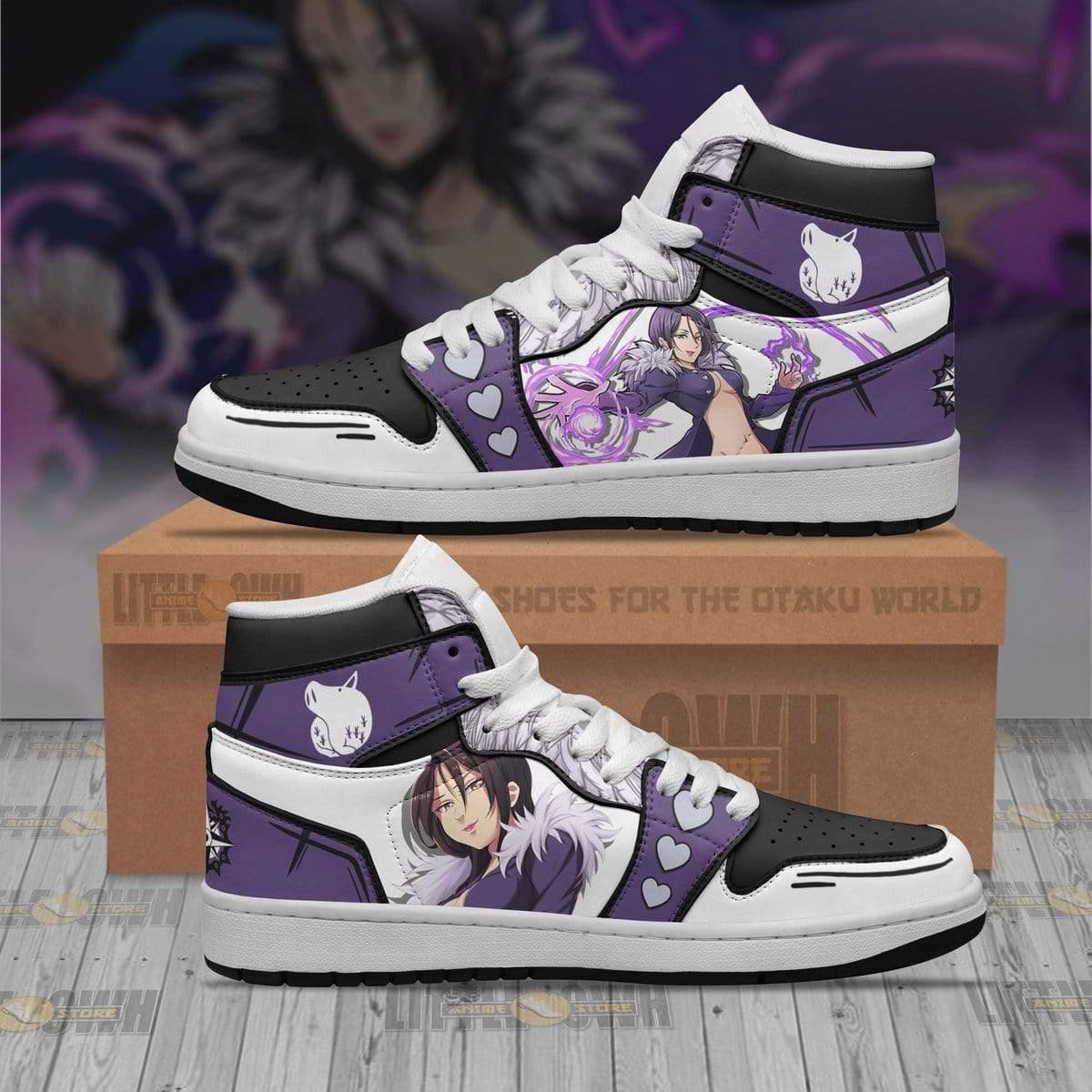 Merlin JD Sneakers Custom The Seven Deadly Sins Anime Shoes - HomeFavo