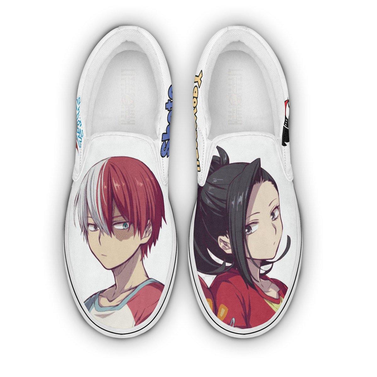 MHA Shoto and Yaoyorozu Shoes Custom Anime Classic Slip-On Sneakers