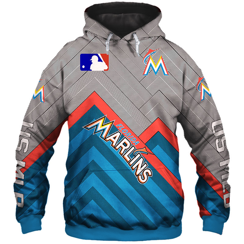 Miami Marlins Hoodie 3D Baseball Sweatshirt For Fans MLB - HomeFavo