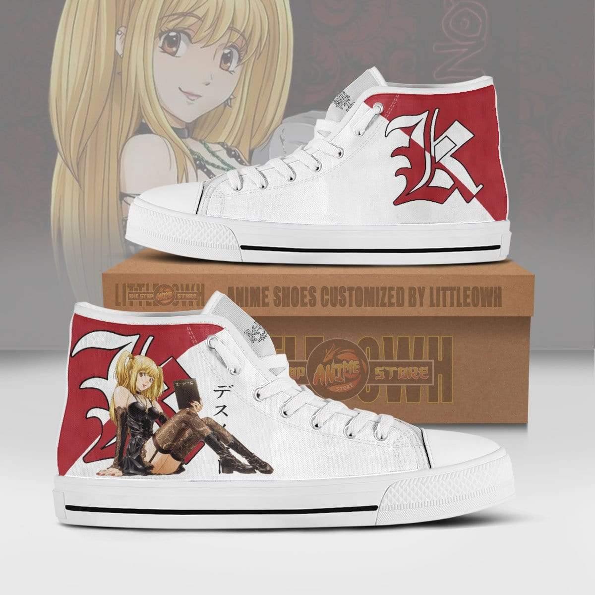 Misa Amane High Top Canvas Shoes Custom Death Note Anime Sneakers