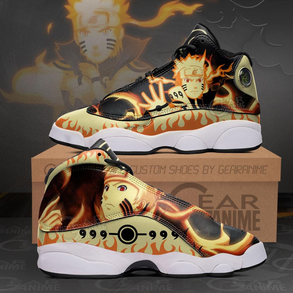 Naruto Kurama Mode Sneakers Custom Anime Naruto Shoes
