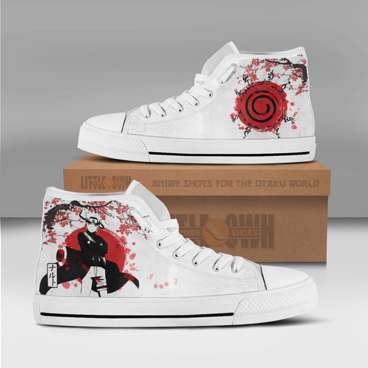 Naruto Naruto All Star High Top Sneakers Canvas Shoes Anime Custom