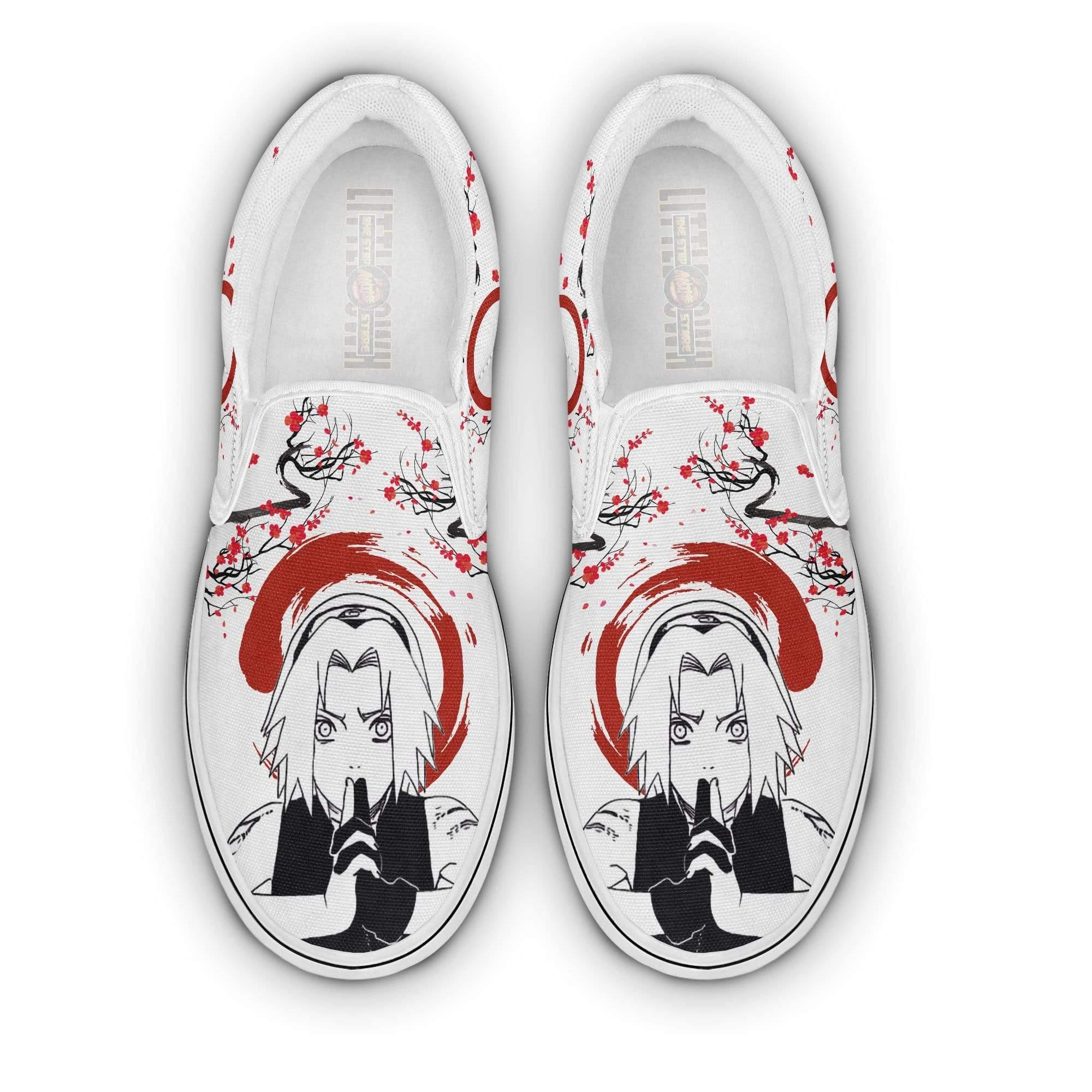 Naruto Sakura Shoes Haruno Classic Slip-On Custom Anime Sneakers