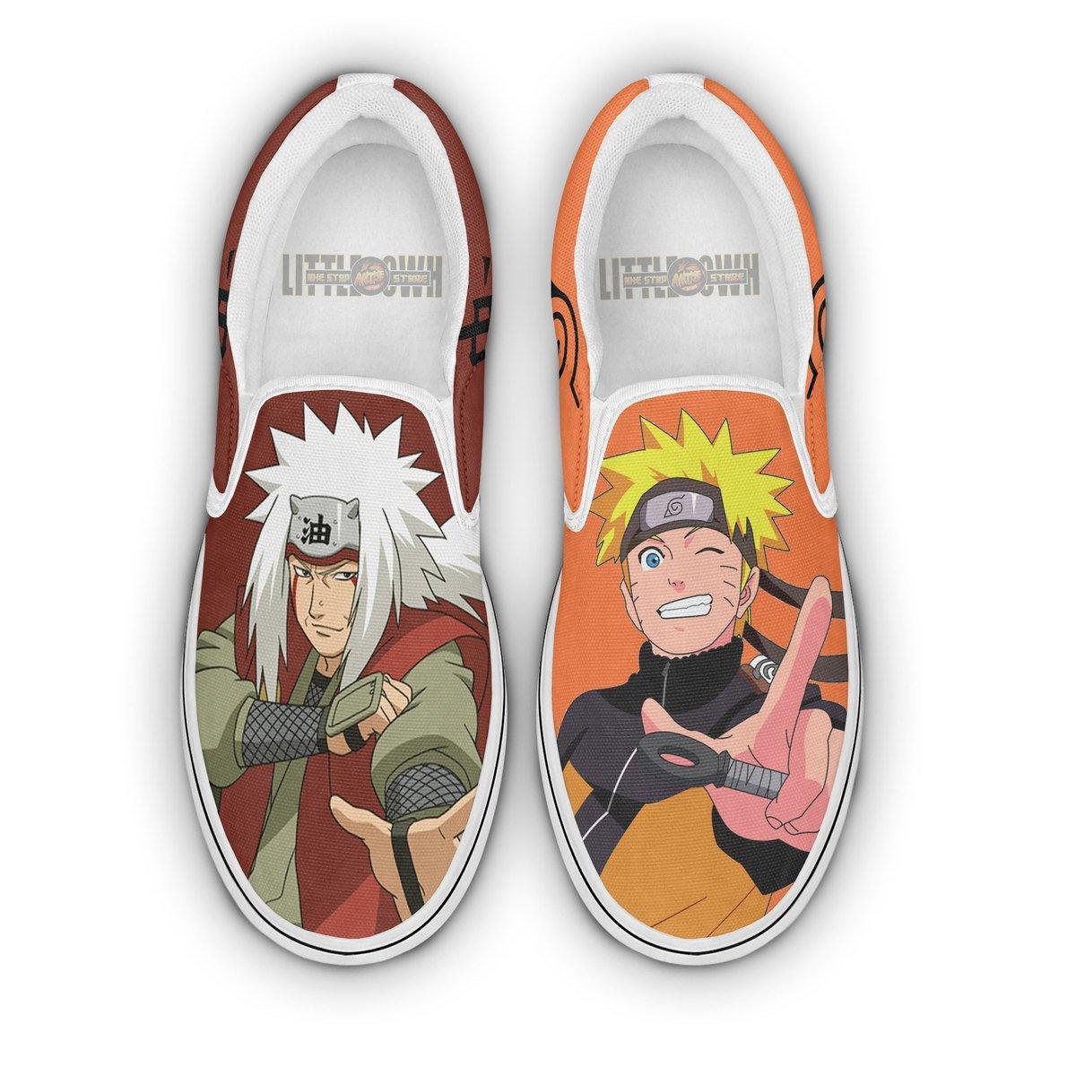 Naruto x Jiraiya Shoes Custom Naruto Shippuden Anime Sneakers Classic Slip-On