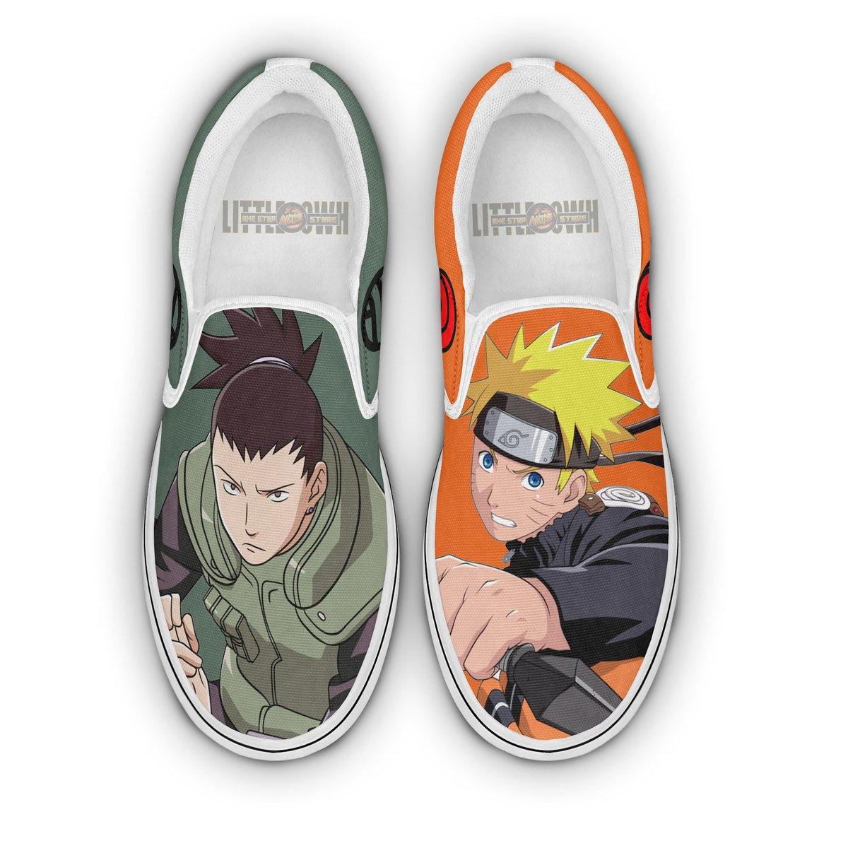 Naruto x Shikamaru Shoes Custom Naruto Shippuden Anime Sneakers Classic Slip-On