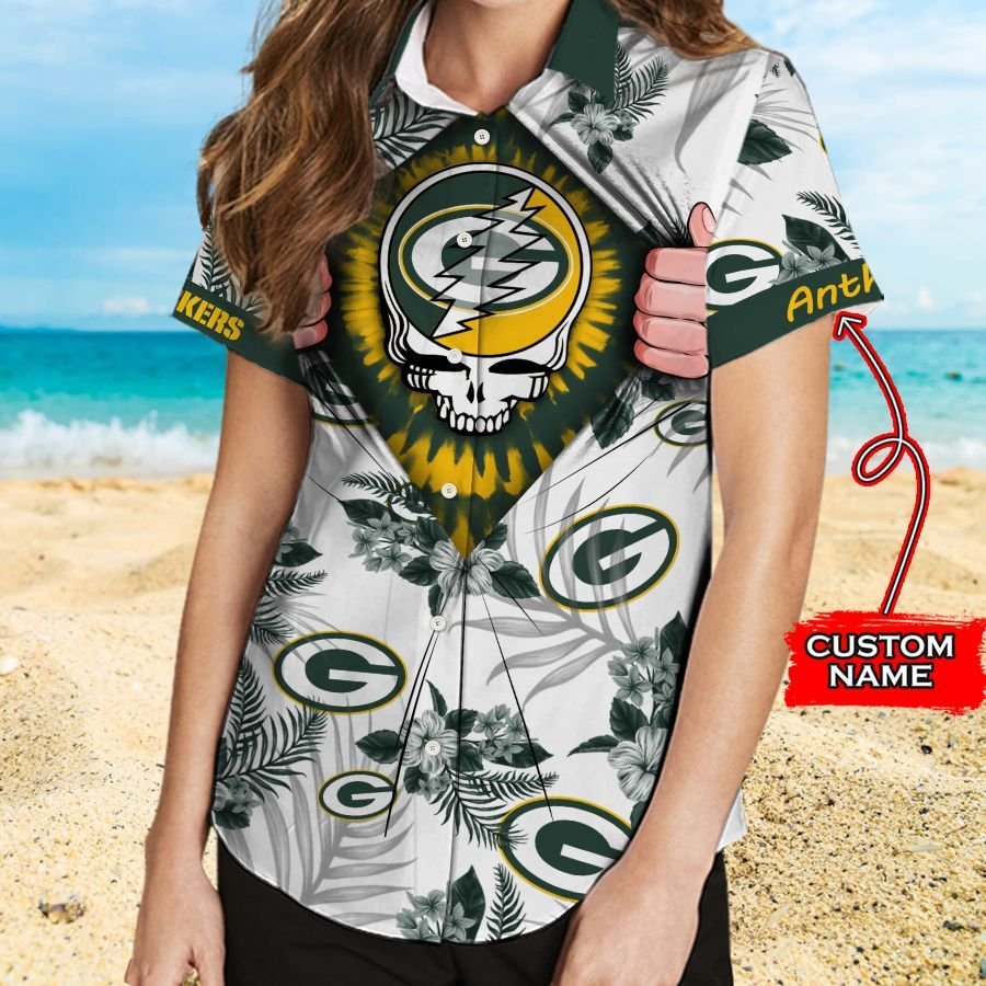 NFL Green Bay Packers Hawaiian Shirt And Shorts Grateful Dead Premium ...