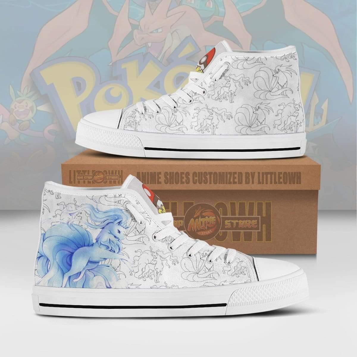 Ninetales High Top Canvas Shoes Custom Pokemon Anime Sneakers