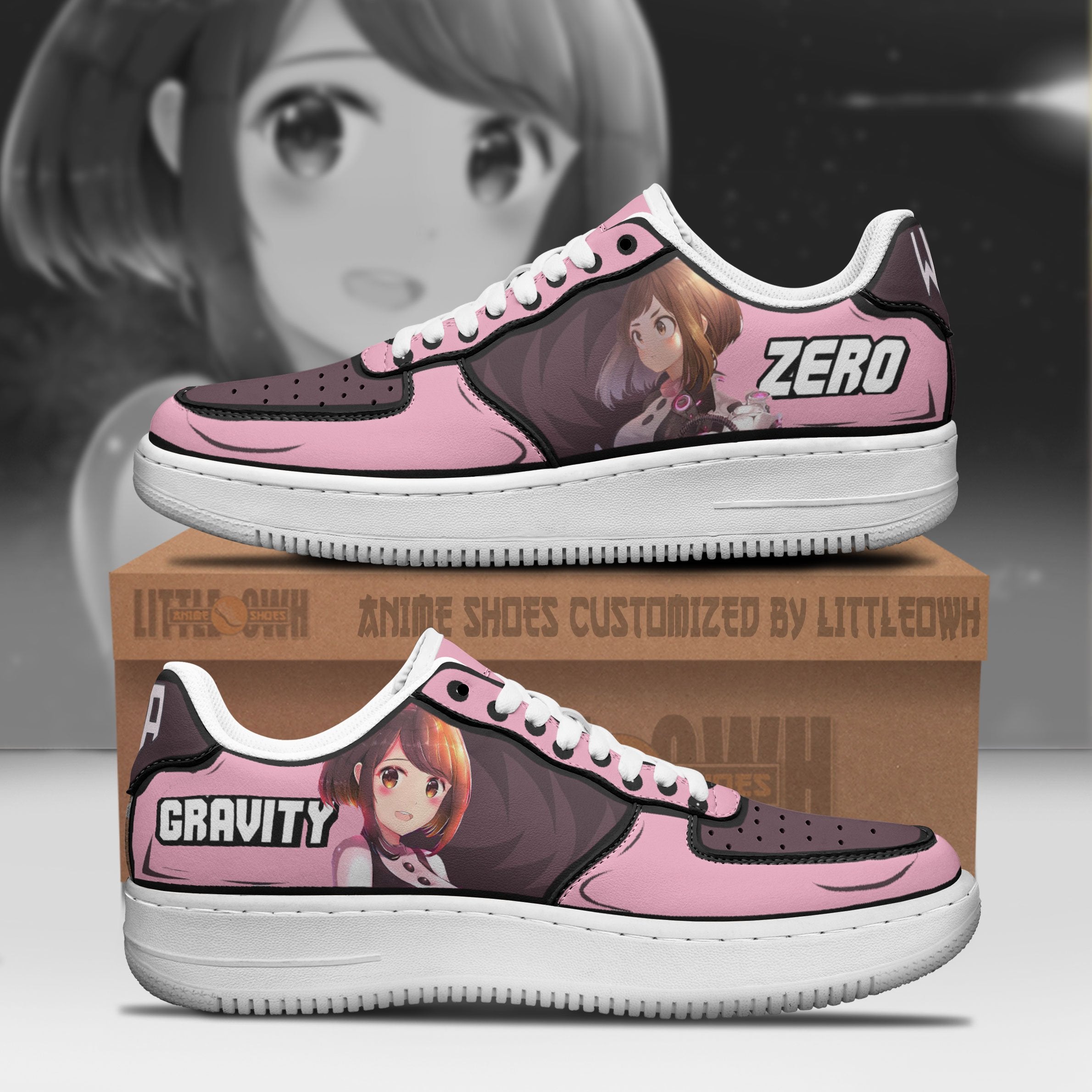 Ochaco Uraraka AF Sneakers Custom My Hero Academia MHA Anime Shoes ...