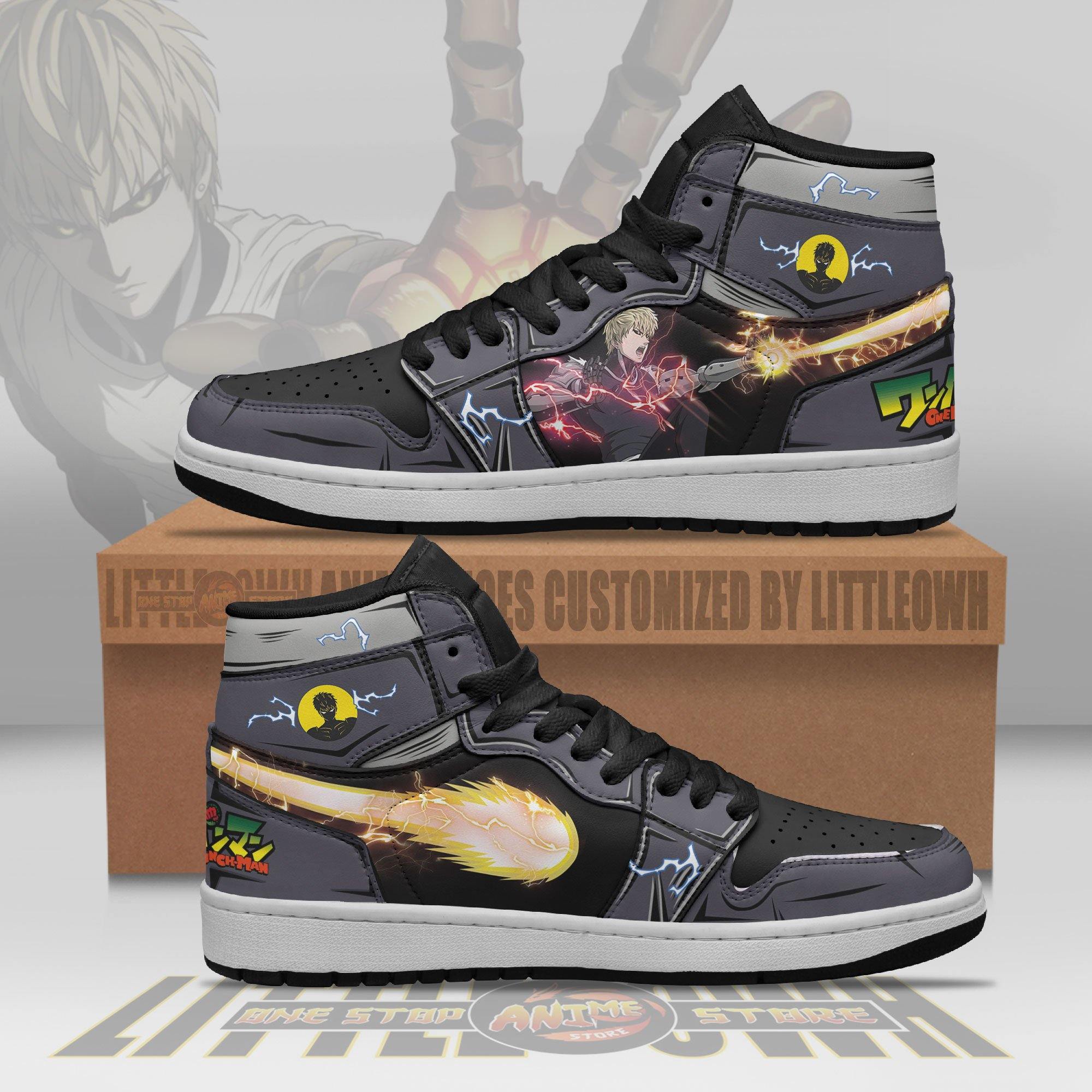 One Punch Man Shoes Genos Custom Anime JD Sneakers - HomeFavo