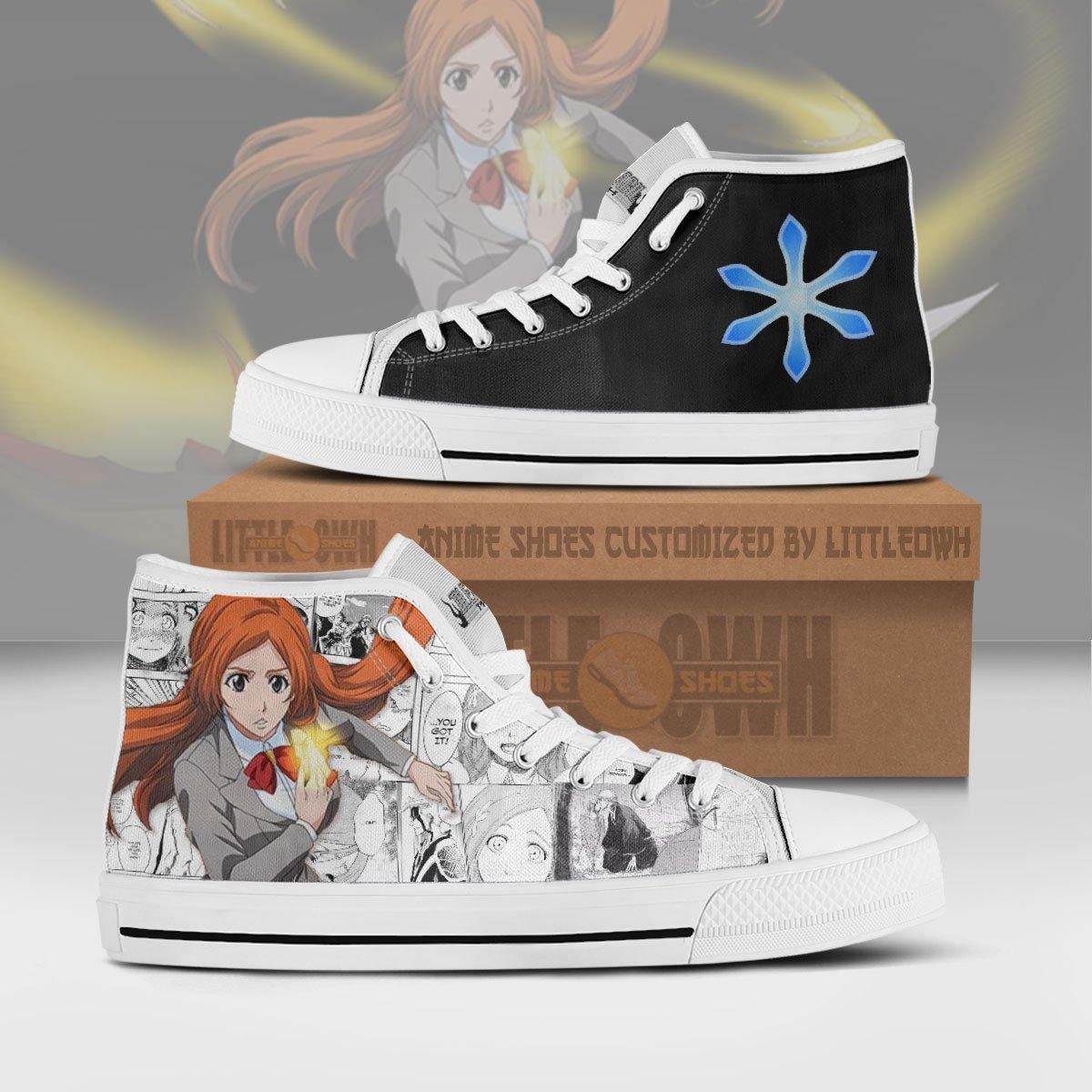 Orihime Inou High Top Canvas Shoes Custom Bleach Anime Mixed Manga