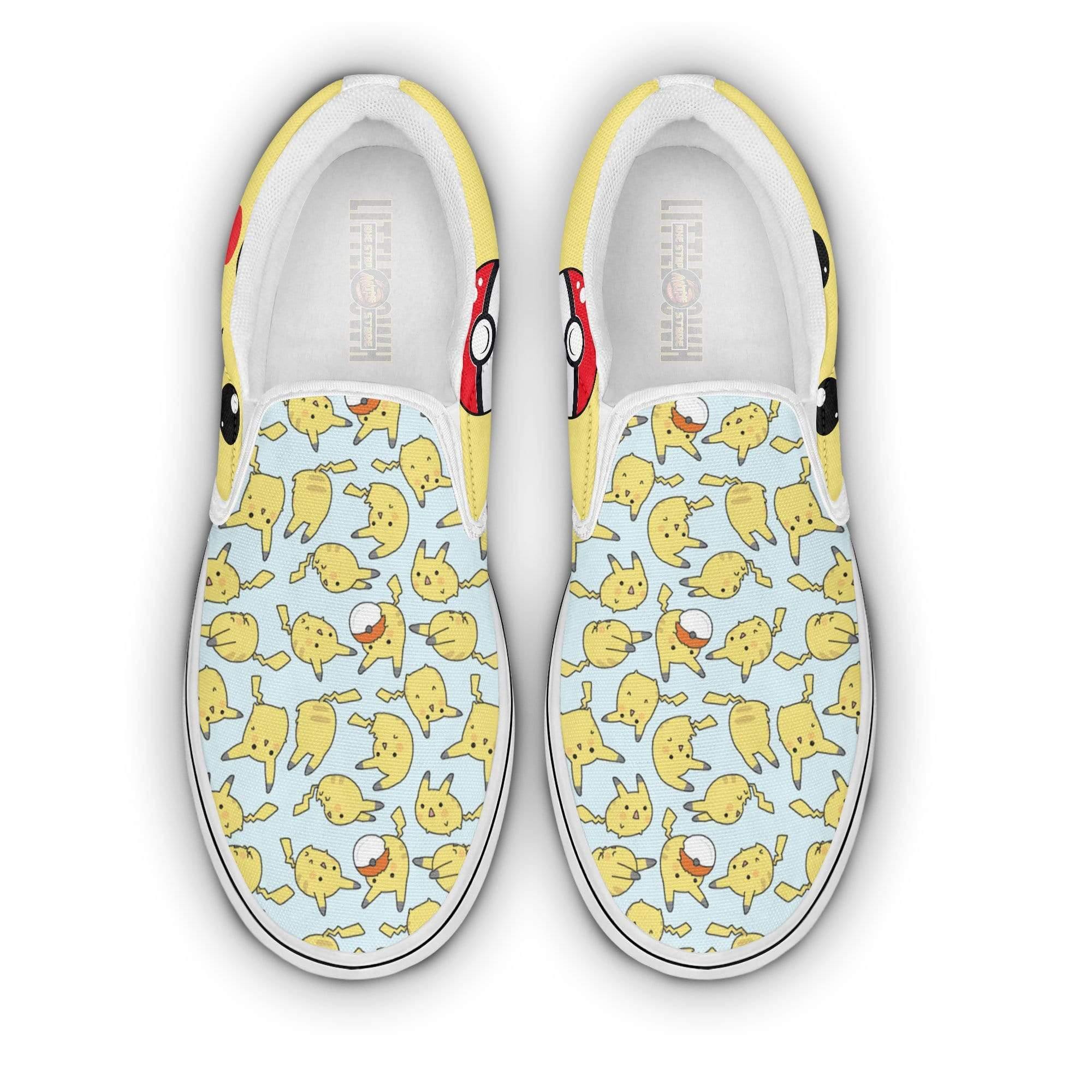 Pikachu Classic Slip-On Custom Pokemon Shoes Anime Flat Sneakers