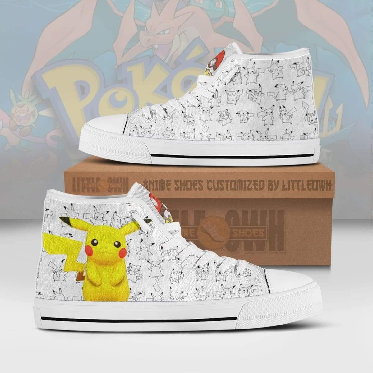 Pikachu High Top Canvas Shoes Custom Pokemon Anime Sneakers
