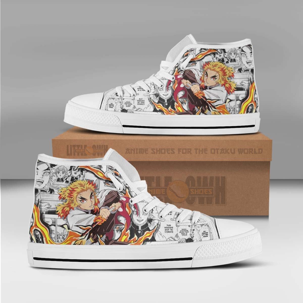 Rengoku Demon Slayer Anime All Star High Top Sneakers Custom Canvas Shoes