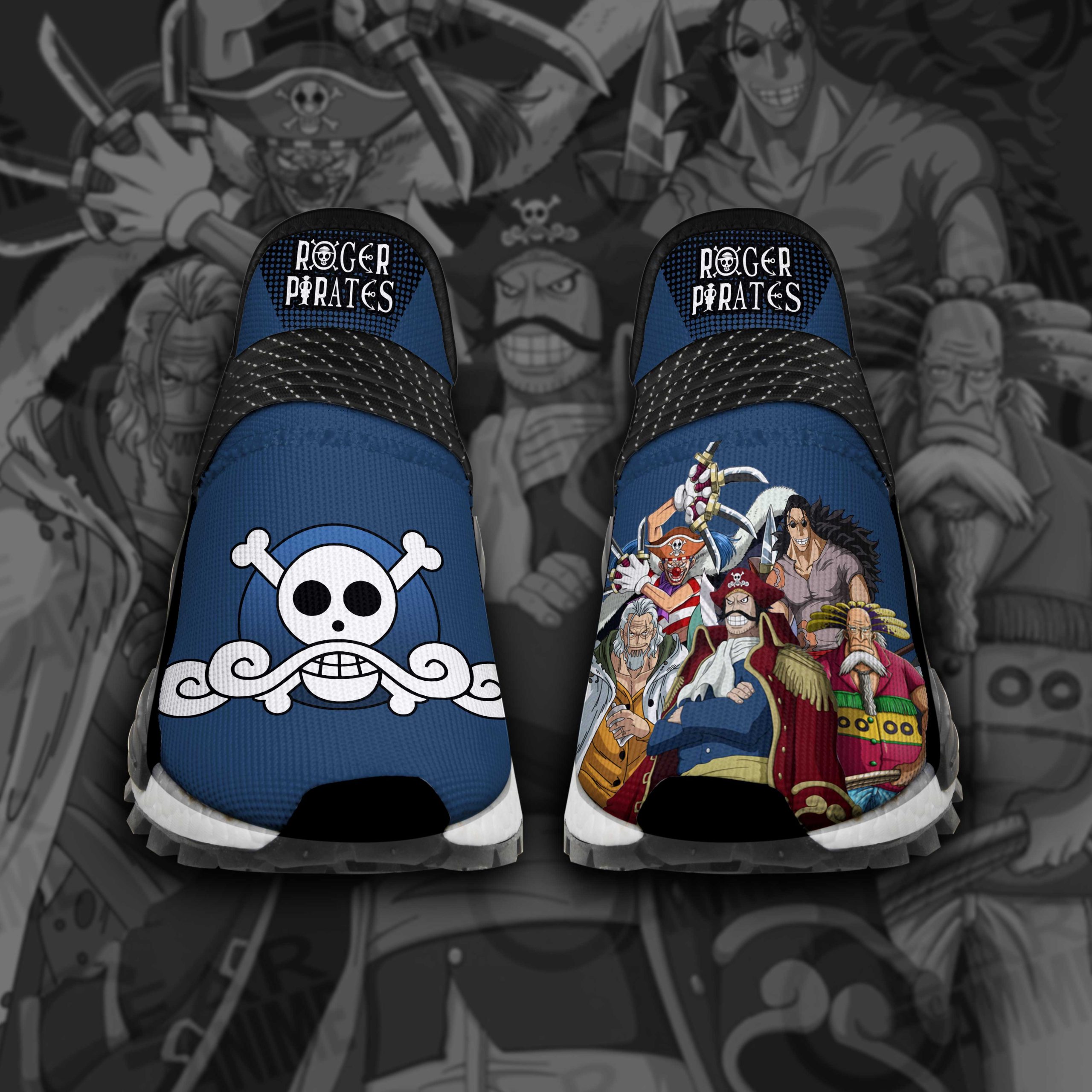 Roger Pirates Shoes One Piece Custom Anime Shoes TT12