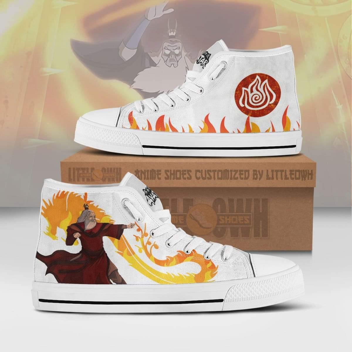 Roku High Top Canvas Shoes Custom Avatar: The Last Airbender Anime Sneakers