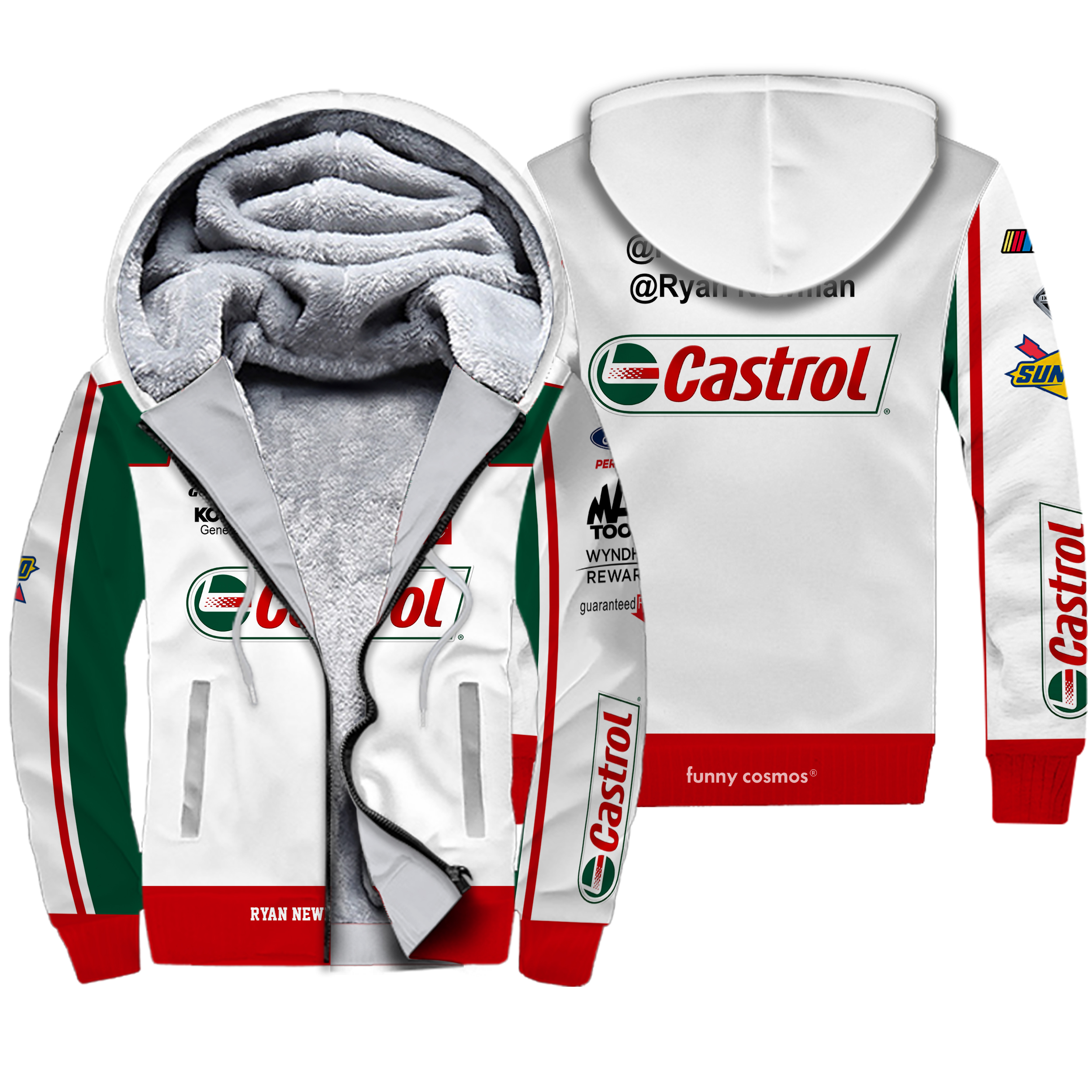 Ryan Newman Nascar 2022 Shirt Hoodie Racing Uniform Clothes Sweatshirt Zip Hoodie Sweatpant