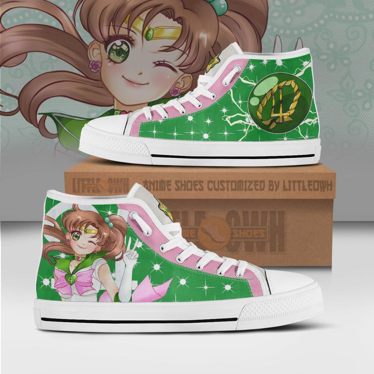 Sailor Jupiter High Top Shoes Custom Sailor Moon Anime Canvas Sneakers
