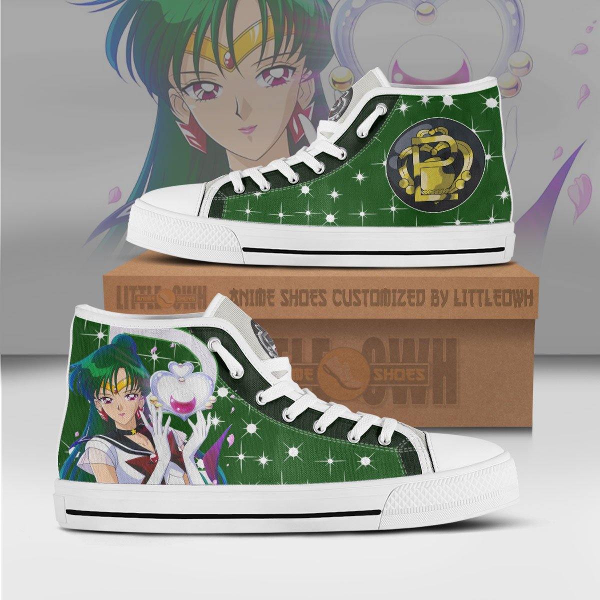 Sailor Moon Shoes Sailor Pluto Anime High Tops Canvas Sneakers