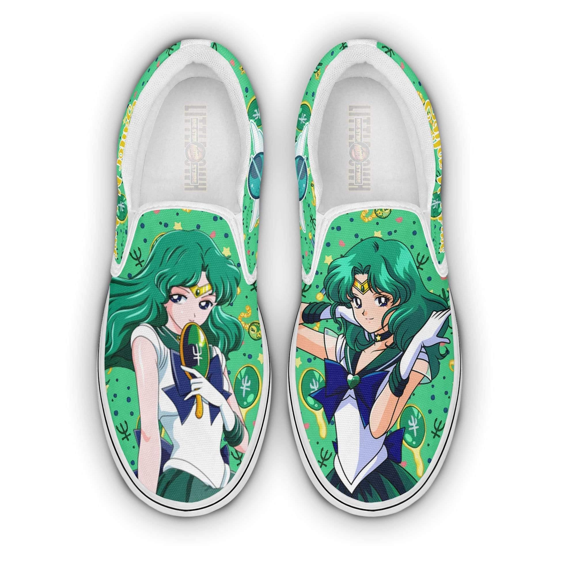 Sailor Neptune Classic Slip-On Custom Sailor Moon Anime Shoes