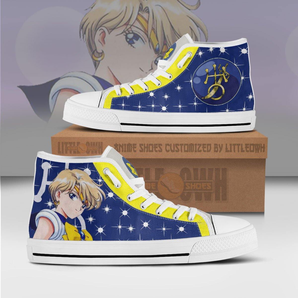 Sailor Uranus High Top Shoes Custom Sailor Moon Anime Canvas Sneakers