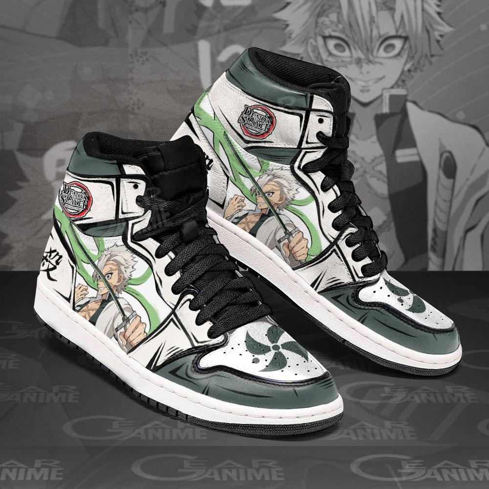 Sanemi Shinazugawa Sneakers Custom Demon Slayer Anime Shoes - HomeFavo