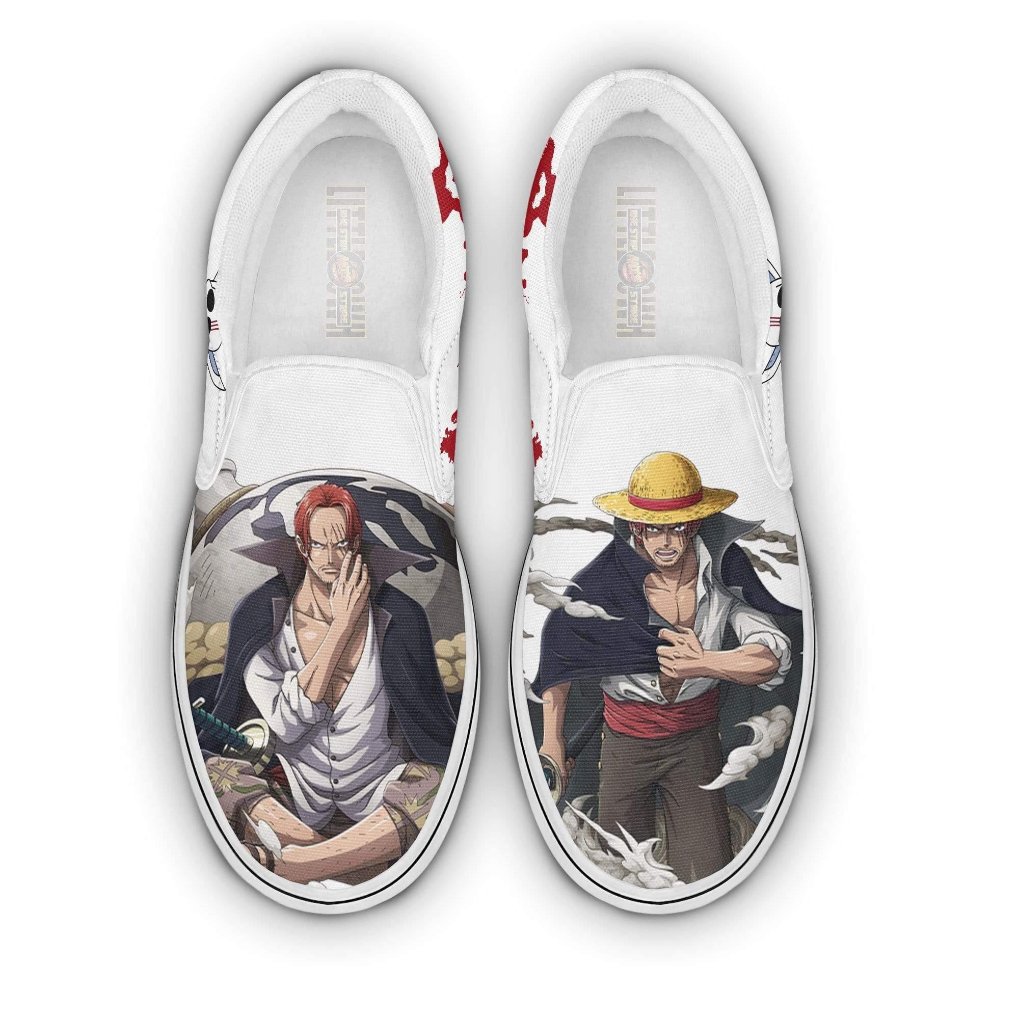 Shanks One Piece Shoes Custom Anime Flat Slip On Sneakers