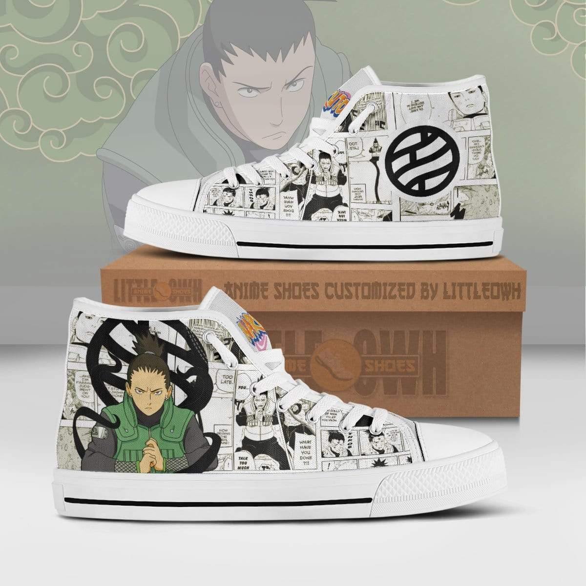 Shikamaru High Top Canvas Shoes Custom Naruto Anime Mixed Manga Style