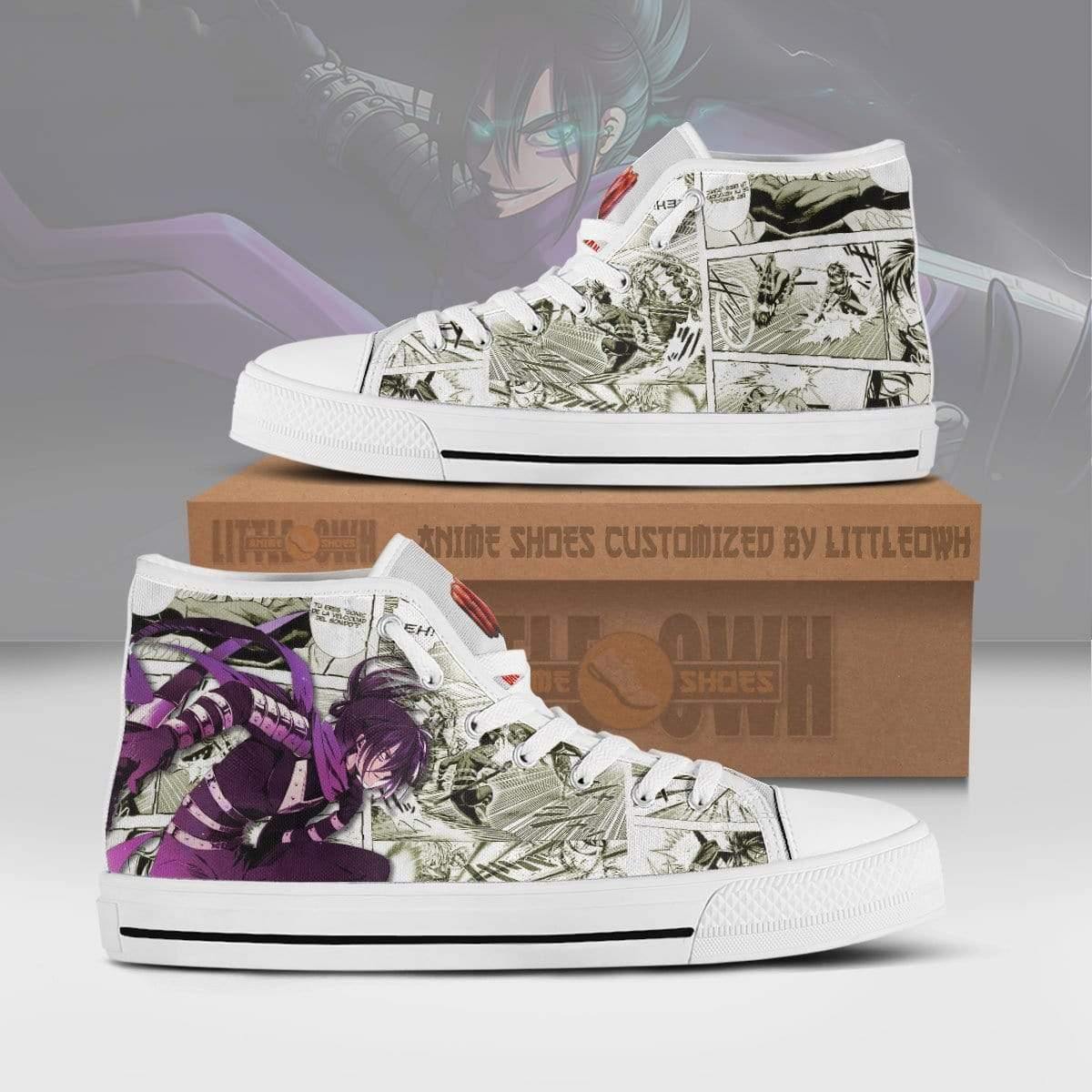 Sonic High Top Canvas Shoes Custom One Punch Man Anime Mixed Manga Style