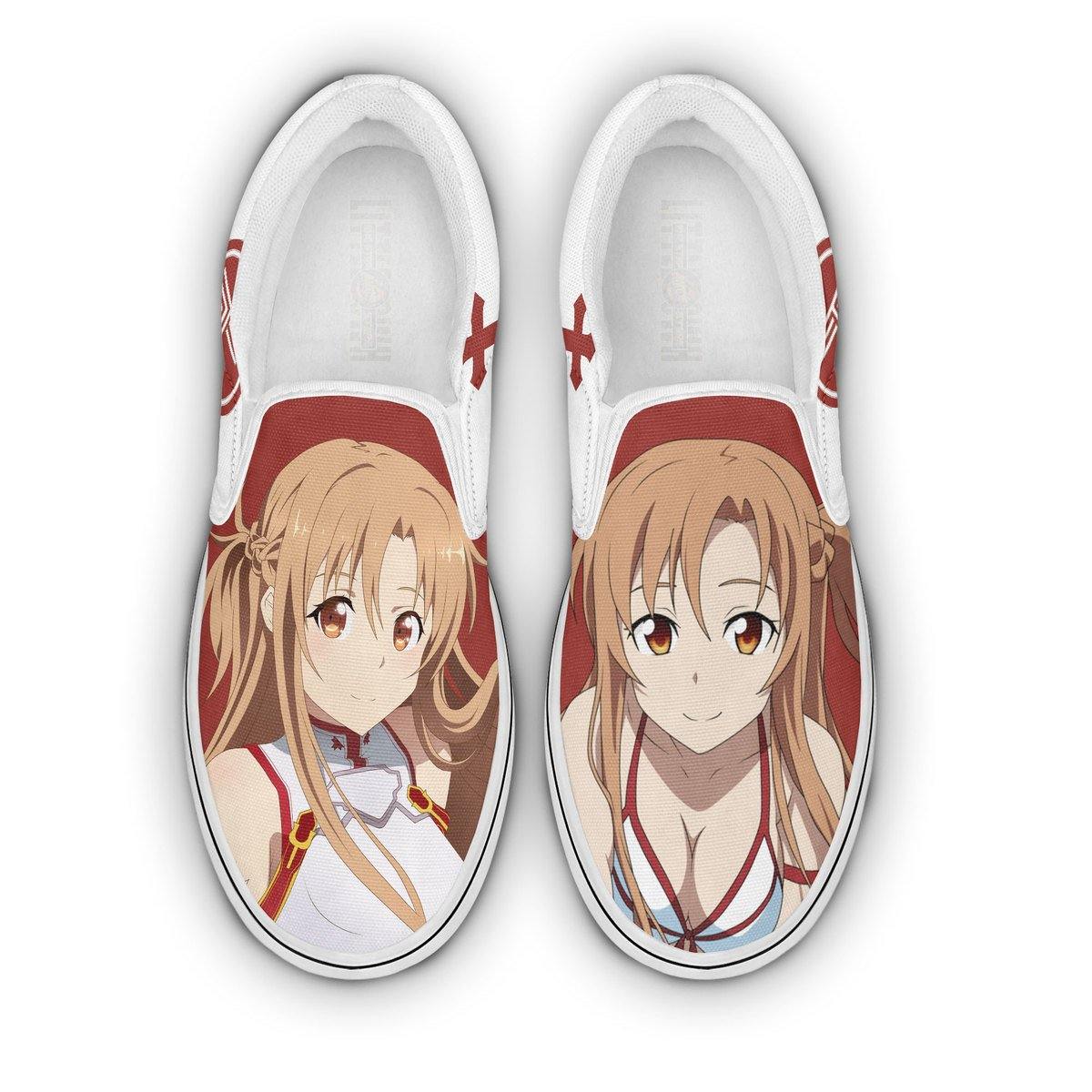 Sword Art Online Asuna Shoes Custom Anime Classic Slip-On Sneakers