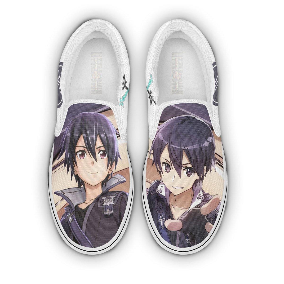Sword Art Online Kirito Shoes Custom Anime Classic Slip-On Sneakers