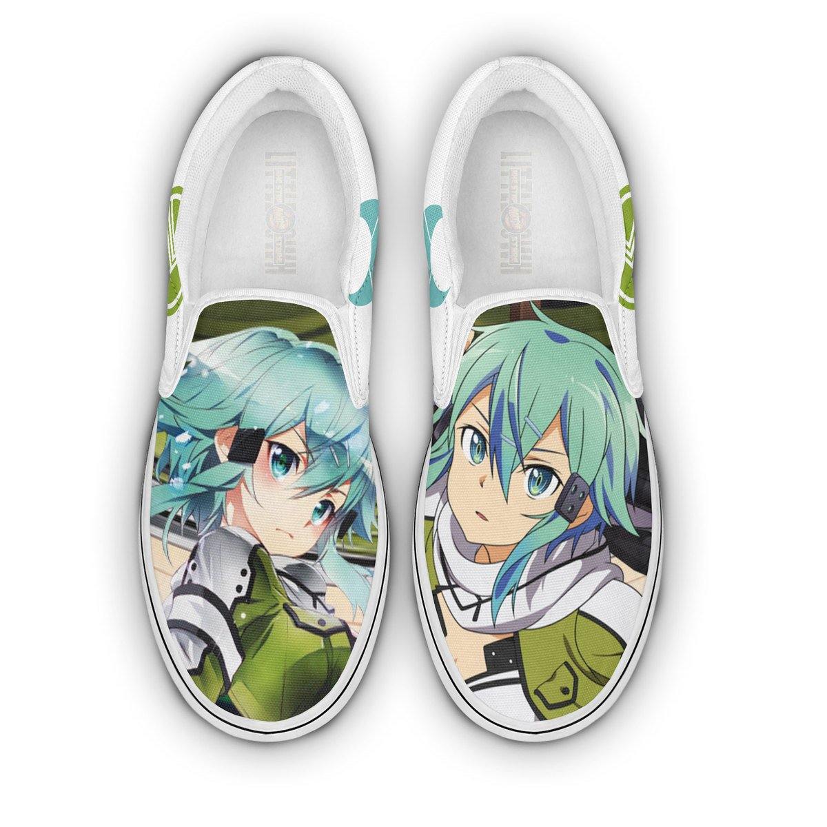 Sword Art Online Sinon Shoes Custom Anime Classic Slip-On Sneakers