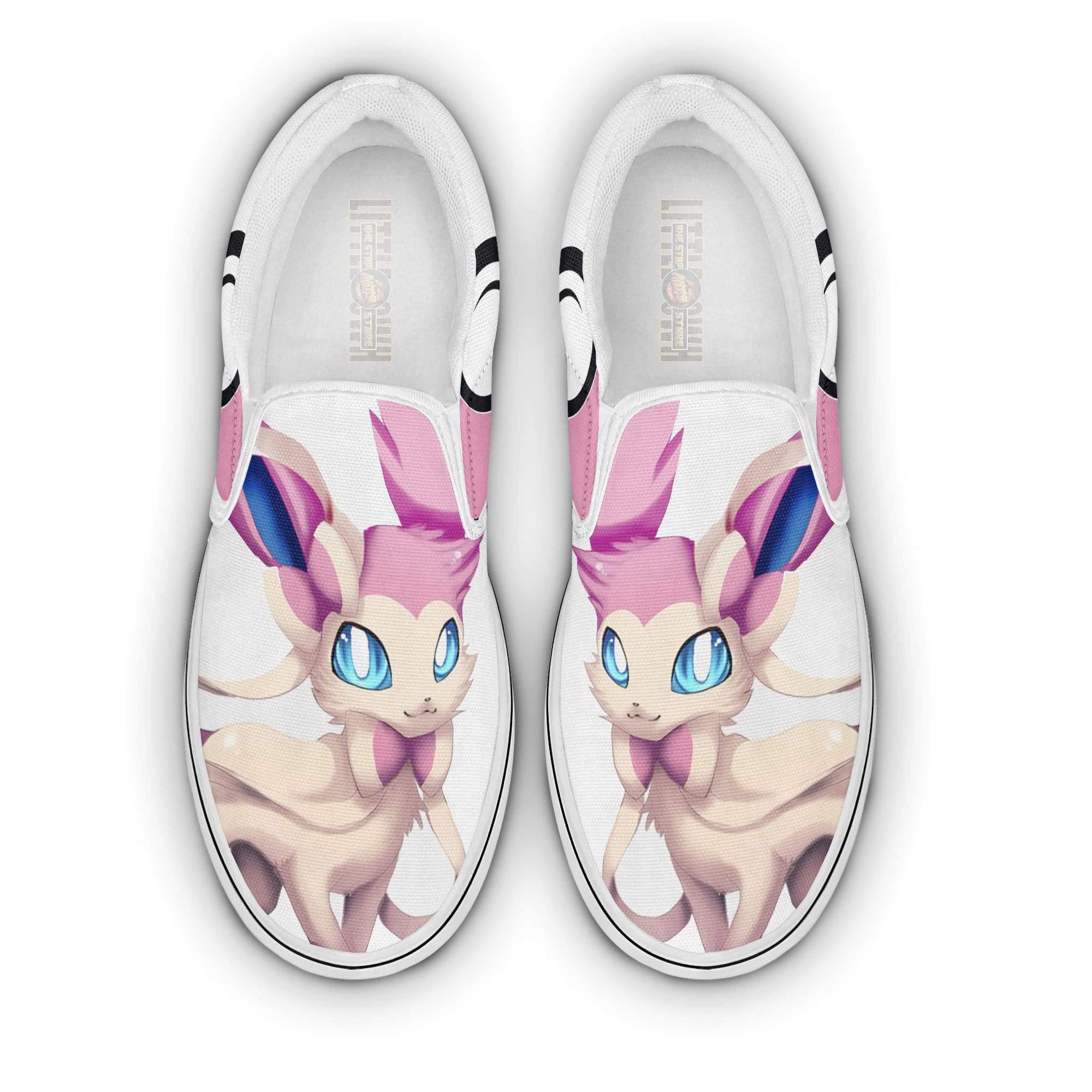 Sylveon Custom Pokemon Shoes Slip On Anime Flat Sneakers