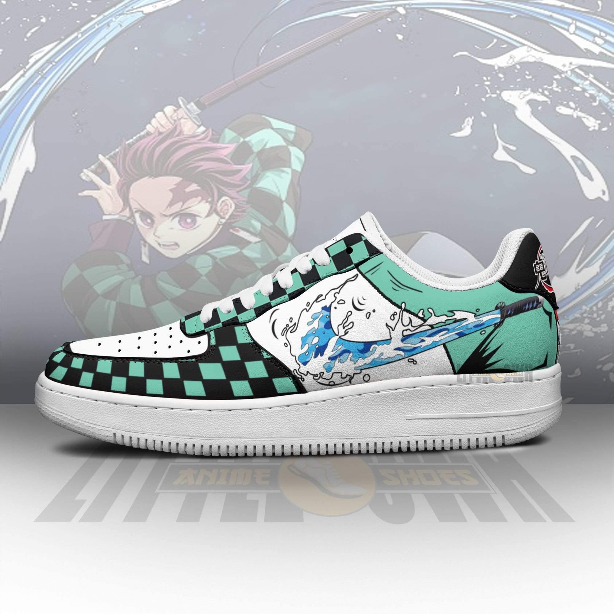 Tanjiro Shoes Anime Shoes Custom Demon Slayer AF Sneakers Water ...