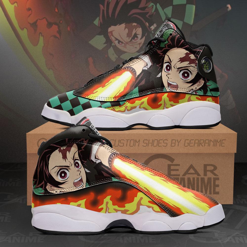 Tanjiro Sneakers Sun Breathing Custom Anime Demon Slayer Shoes