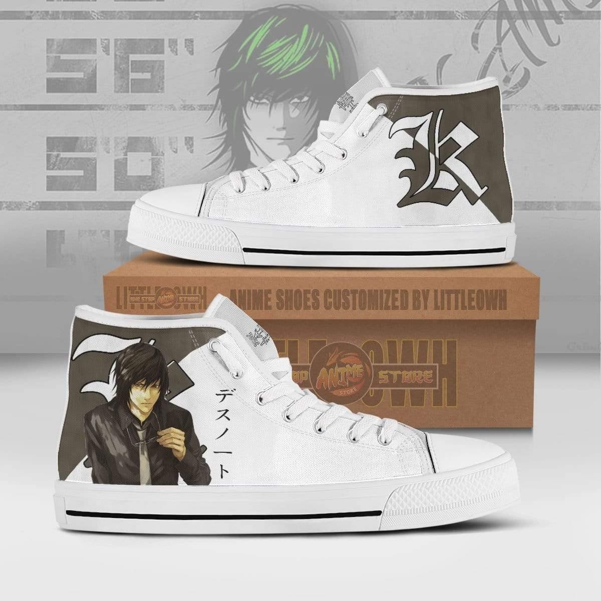 Teru Mikami High Top Canvas Shoes Custom Death Note Anime Sneakers