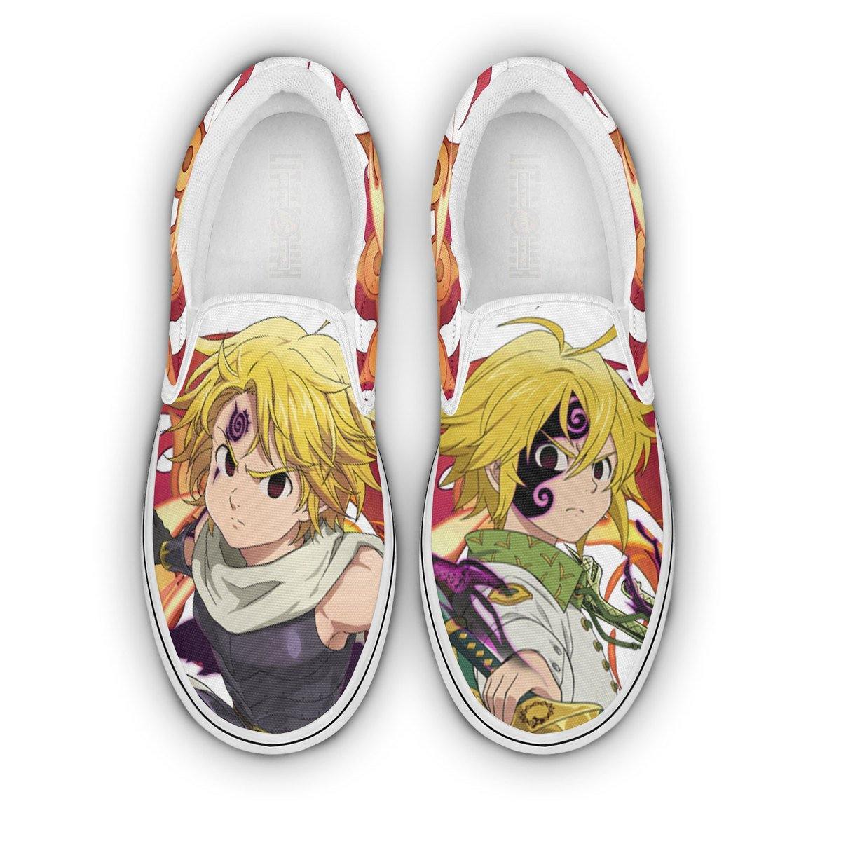 The Seven Deadly Sins Meliodas Shoes Custom Anime Classic Slip-On Sneakers
