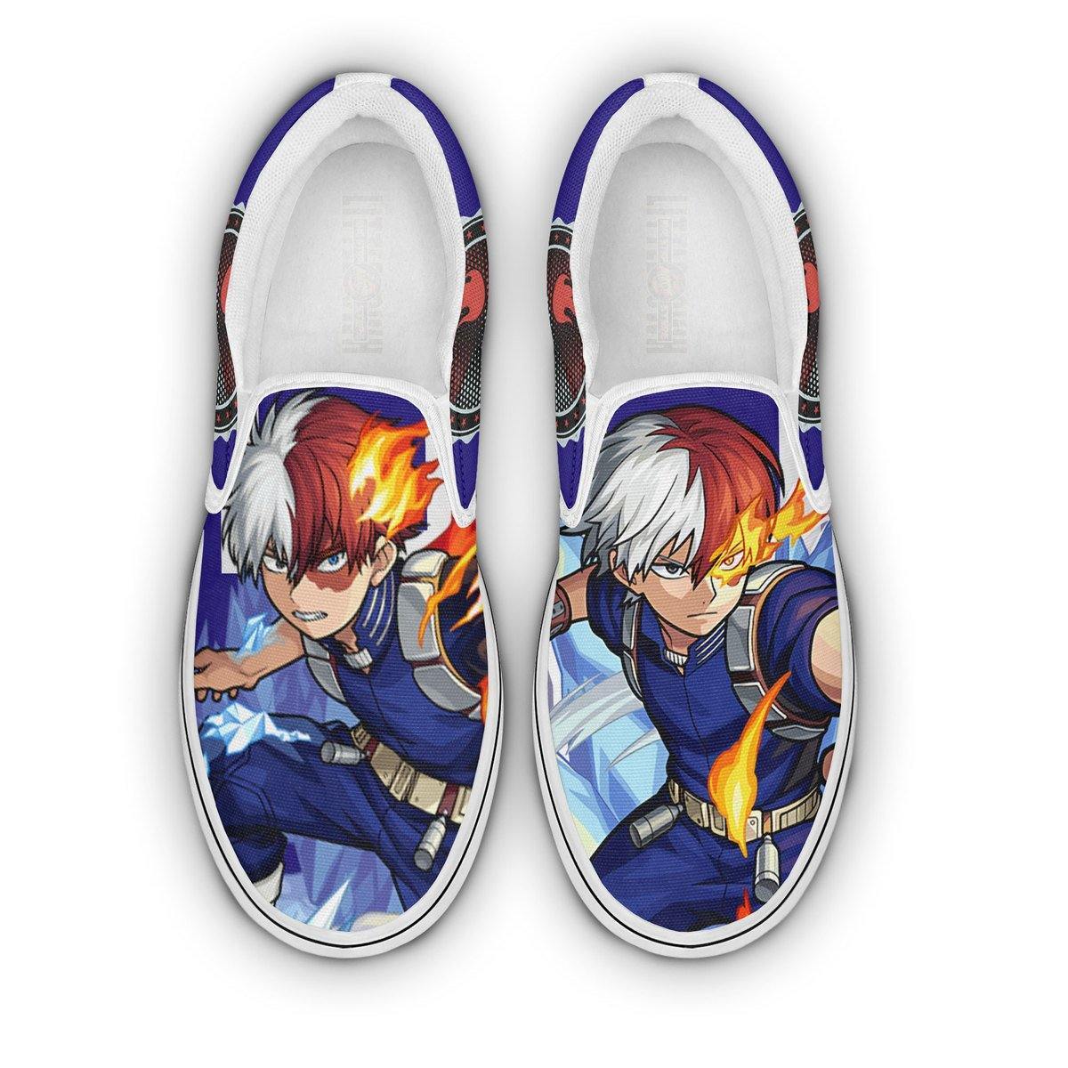 Todoroki My Hero Academia Shoes Custom Anime Classic Slip-On Sneakers ...