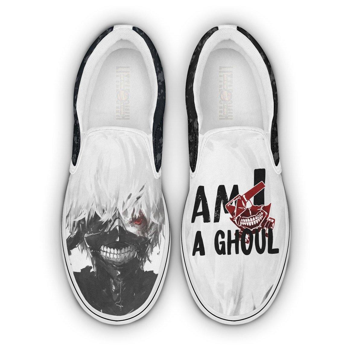 Tokyo Ghoul Ken Kaneki Shoes Custom Anime Classic Slip-On Sneakers