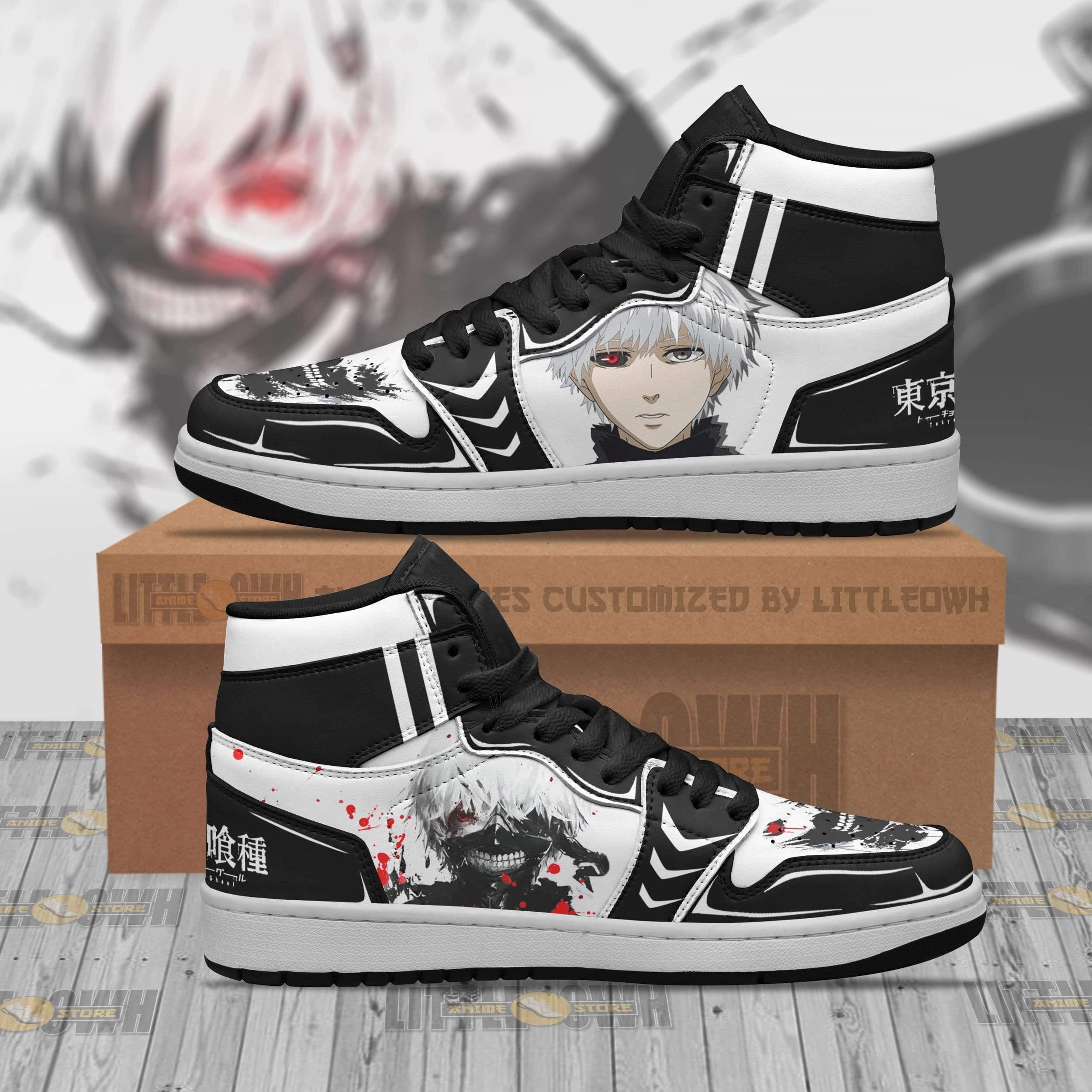 Tokyo Ghoul Shoes Kaneki Ken JD Sneakers Anime Custom Boost