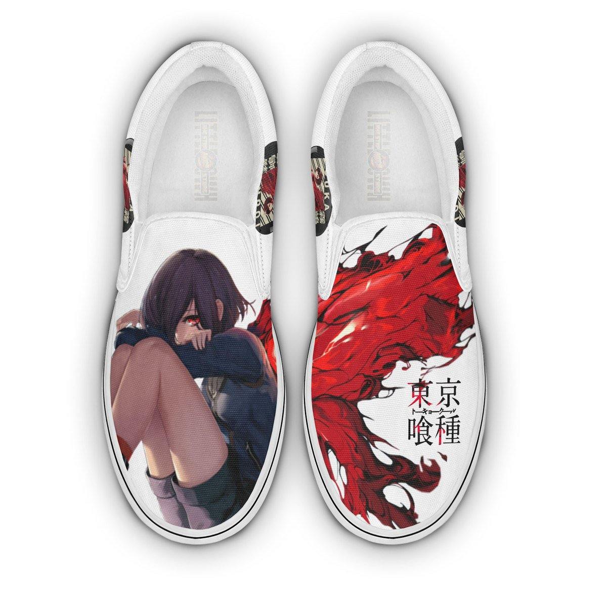 Tokyo Ghoul Touka Kirishima Shoes Custom Anime Classic Slip-On Sneakers