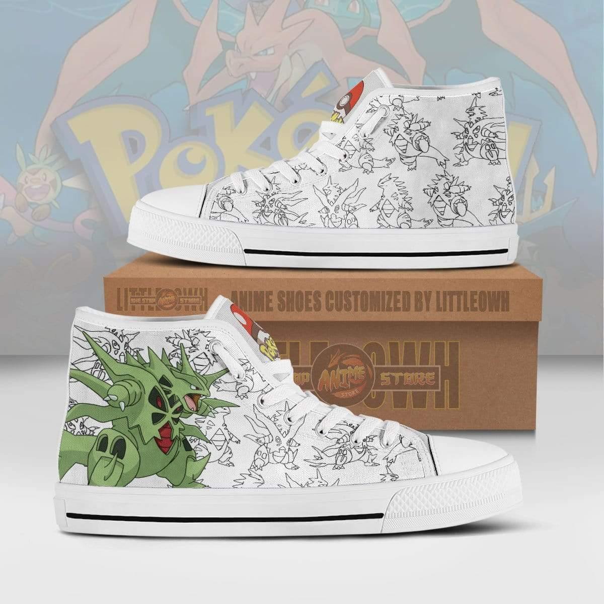 Tyranitar High Top Canvas Shoes Custom Pokemon Anime Sneakers