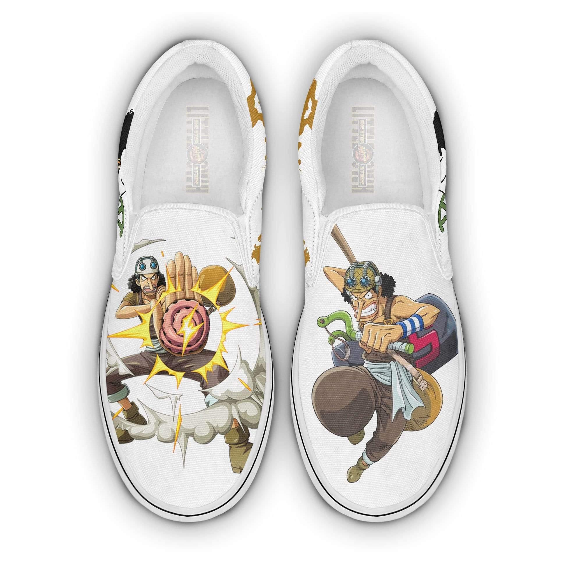 Usopp One Piece Shoes Custom Anime Flat Slip On Sneakers