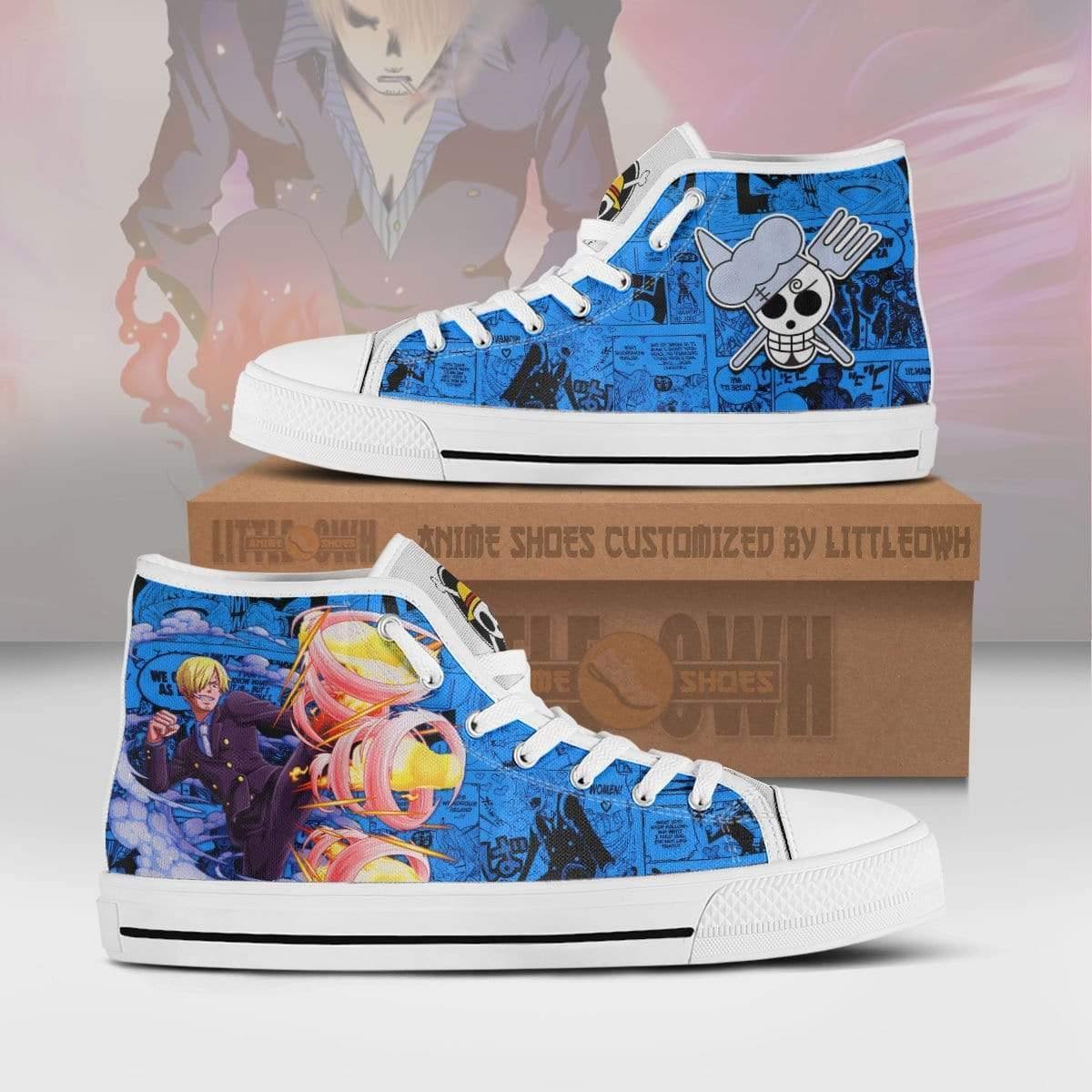 Vinsmoke Sanji High Top Shoes Custom One Piece Anime Canvas Sneakers
