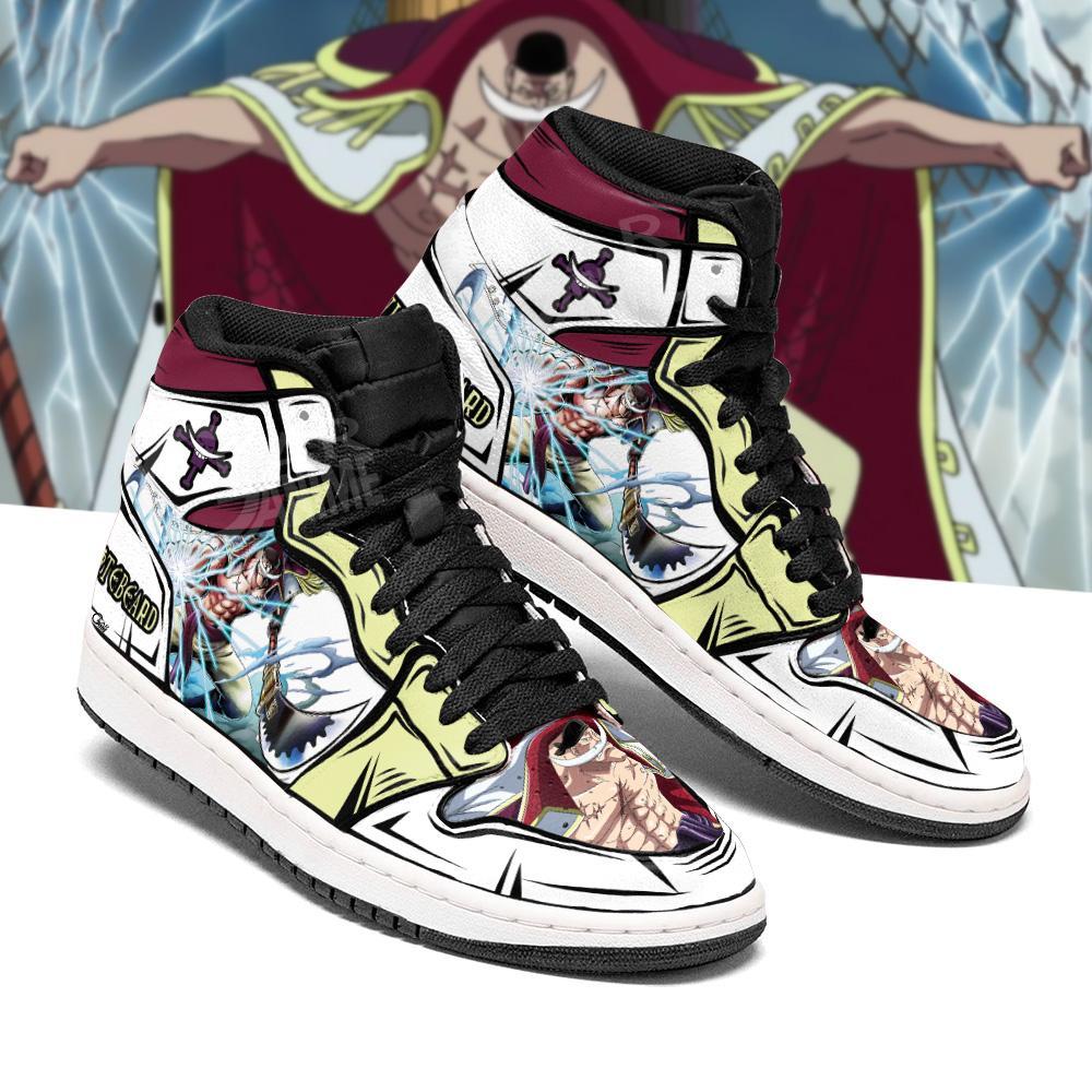 Whitebeard Sneakers Gura Gura No Mi Custom Anime One Piece Shoes - HomeFavo