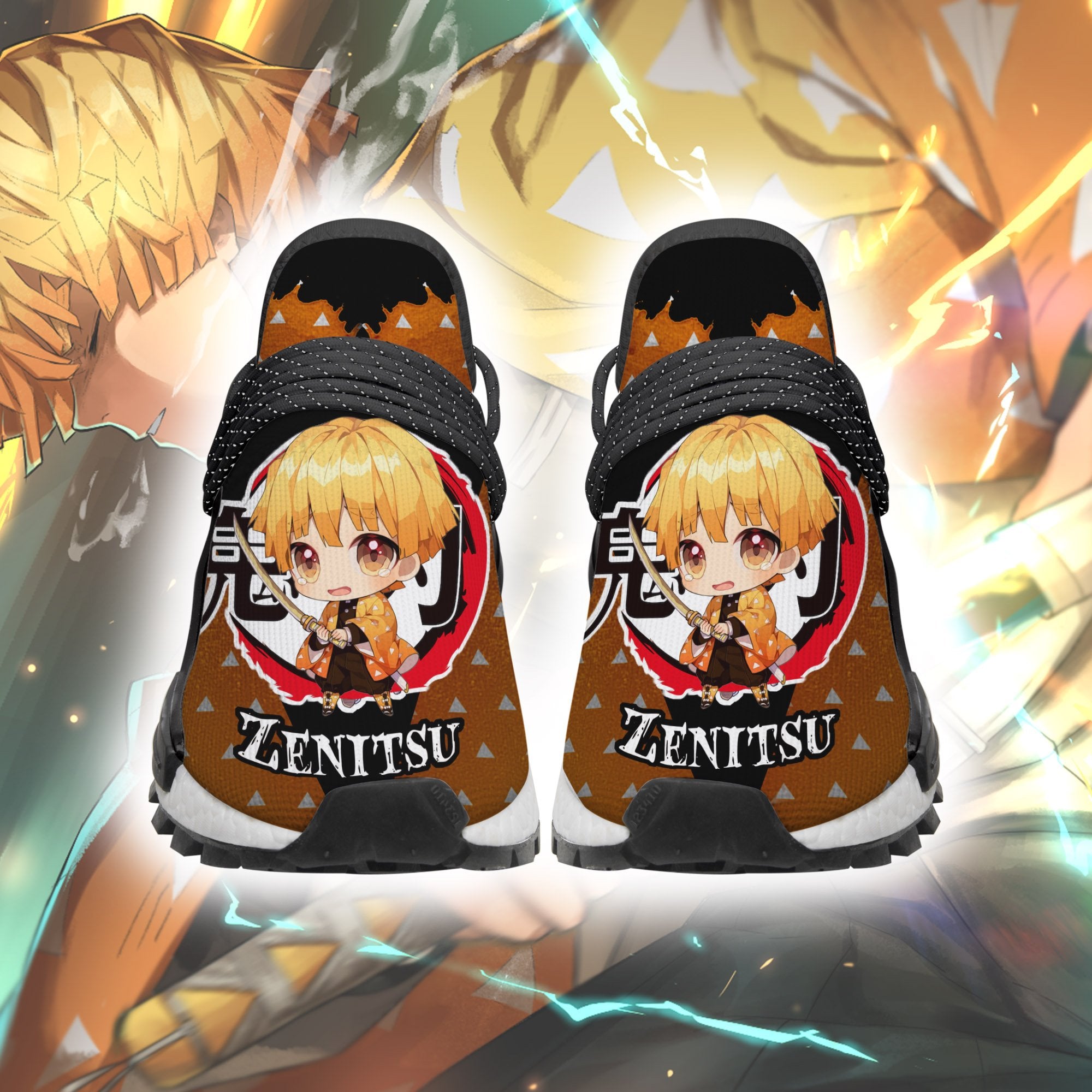 Zenitsu Shoes Custom Demon Slayer Anime Sneakers