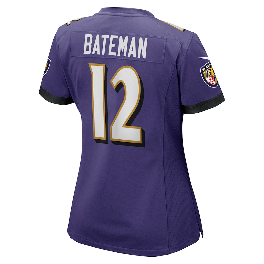 Women's Baltimore Ravens Rashod Bateman Nike Purple Player Game Jersey ...