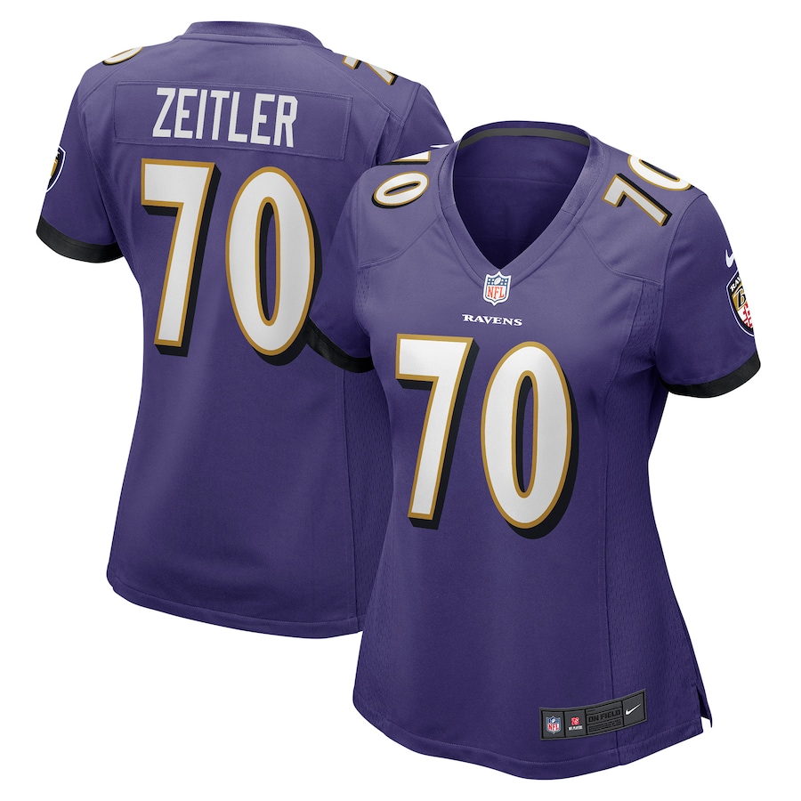 Women's Baltimore Ravens Kevin Zeitler Nike Purple Game Jersey - HomeFavo
