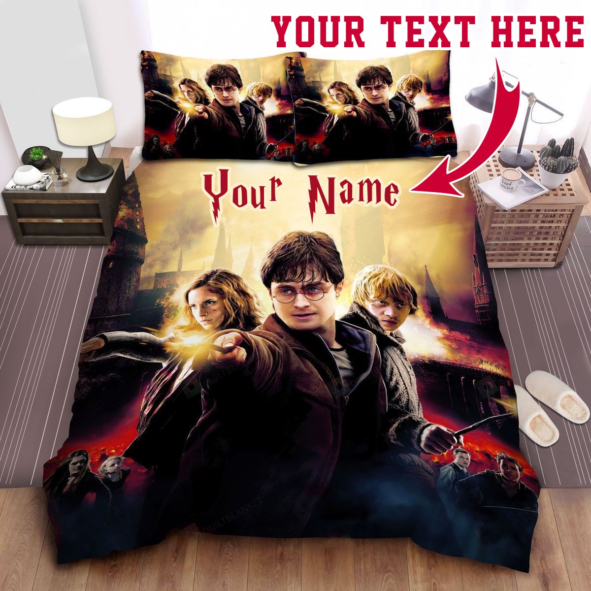 Harry Potter & The Deathly Hallows Film Personalized Custom Bedding ...