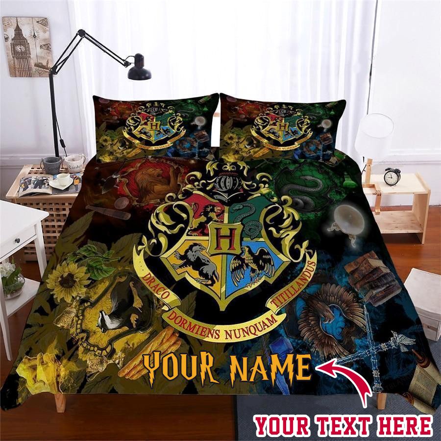 Harry Potter Hogwarts Film Personalized Custom Bedding Sets King Queen ...