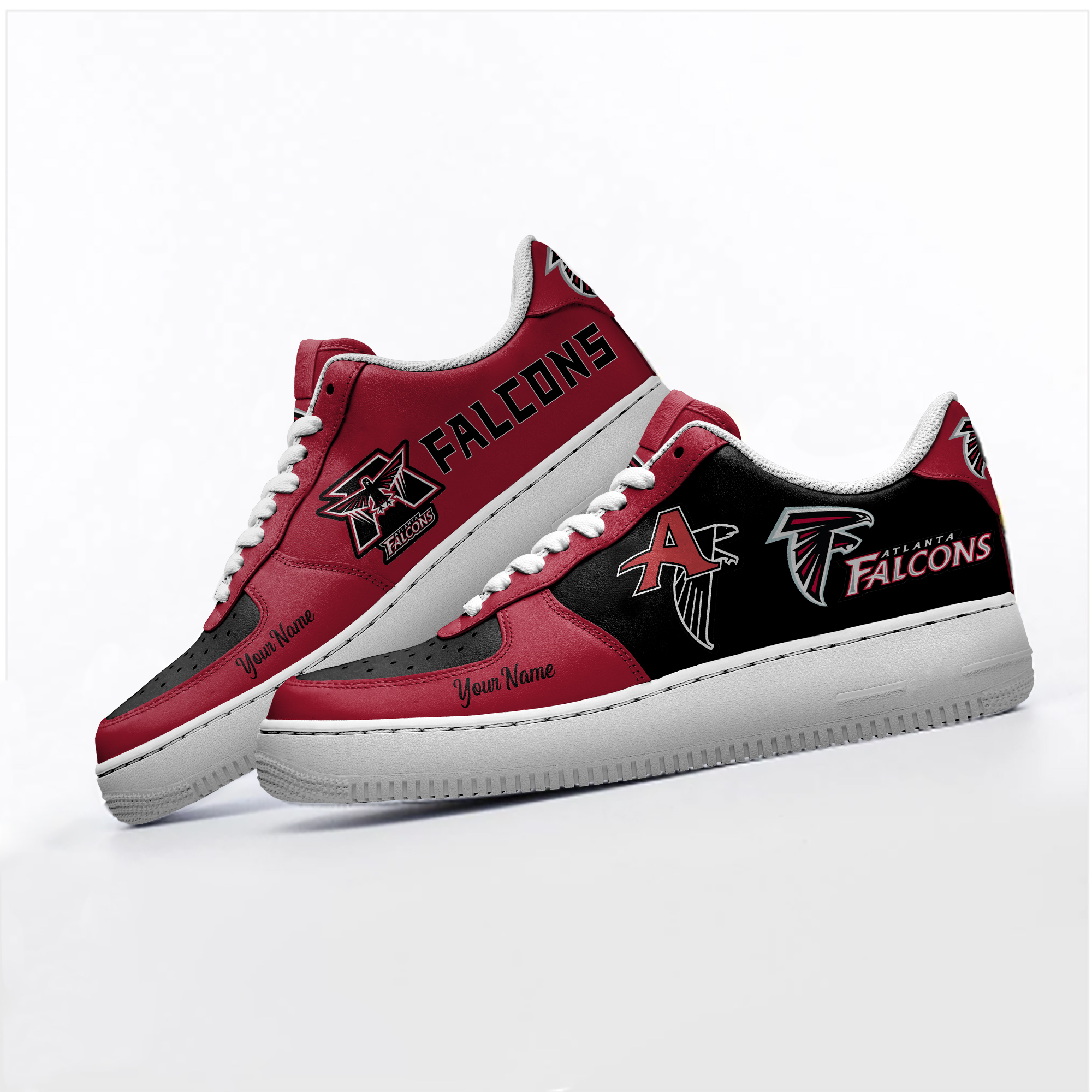 HFV005-02-Atlanta Falcons Personalized Air Force One Sneakers Shoes For ...